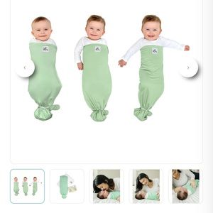 Ollie swaddle green - like new